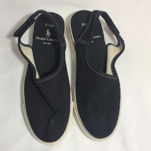 Ralph Lauren Black Slides Size 7B